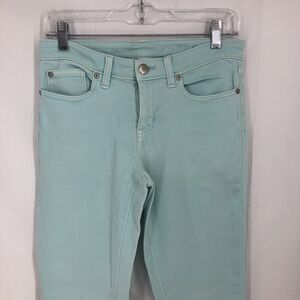 Gap Premium Super Skinny Ankle Baby Blue Stretch Denim Jeans 6 (30x27)